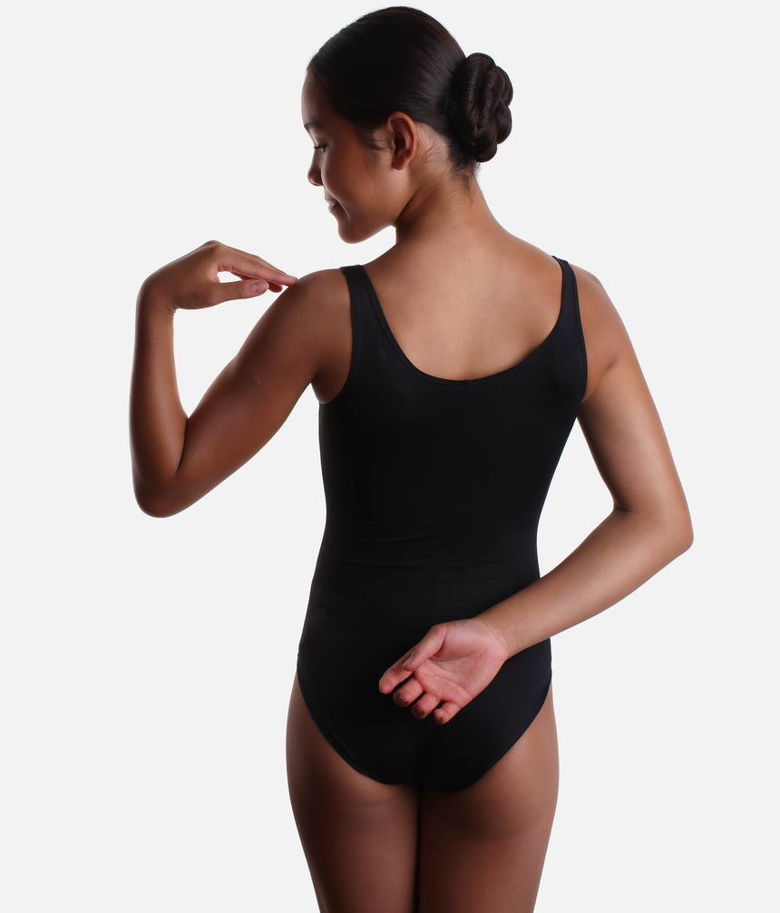 Girls Tank Sleeve Leotard, Elegant Adjustable Pinch Front - SL07