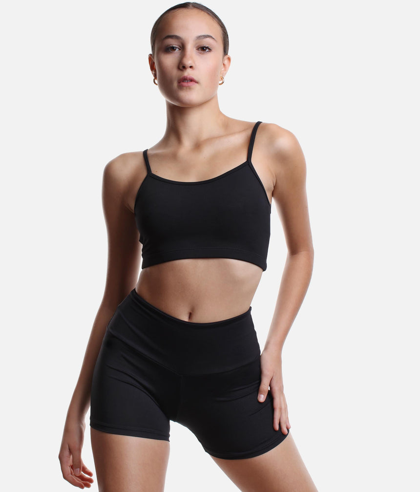 High-Waisted Dance Shorts, Trendy Biker Fit with Elastic Waistband - SL169