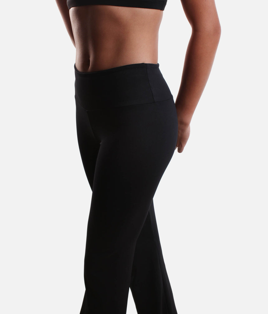 High-Waist Flared Dance Pants for Teen Dancers, Lightweight, Flexible Fit - SL204