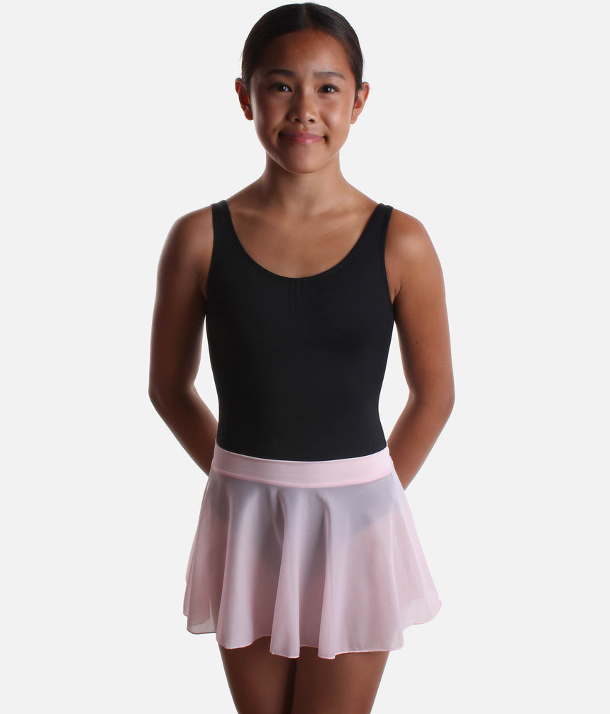 Girls Ballet Skirt, Pull-On with Soft Lycra Waist and Sheer Finish - SL63