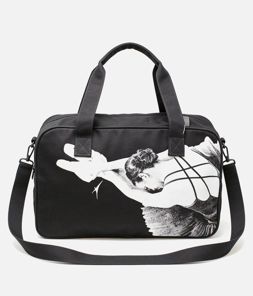 BG568 - Canvas Holdall, Ballet Print Bag with Zip Closure