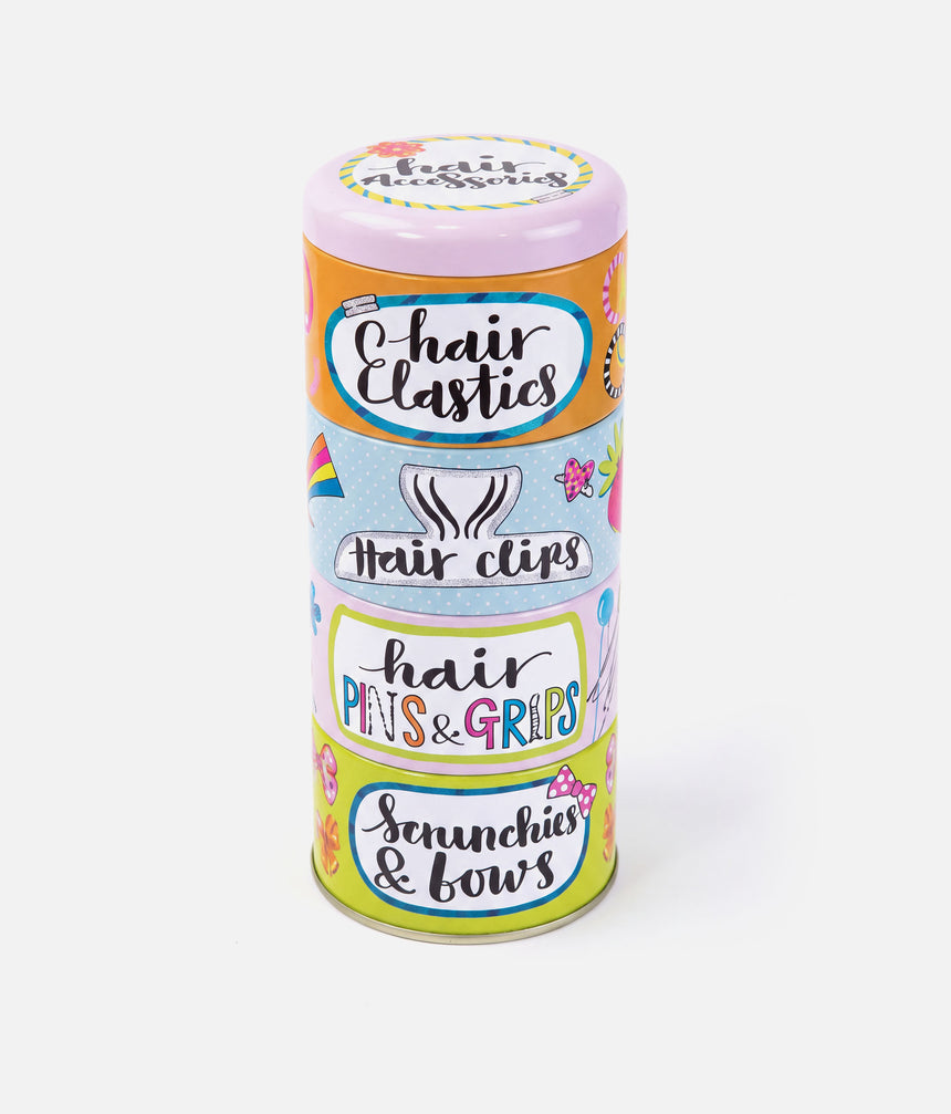 Four-Tier Stackable Hair Accessories Tins – STACK7