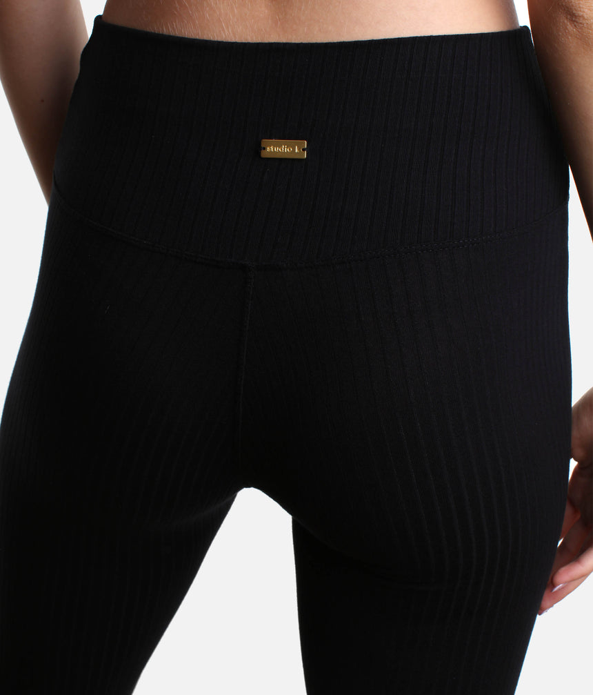 High-Waisted RIB LEGGINGS, Second-Skin Fit for Yoga, Pilates, Lounge