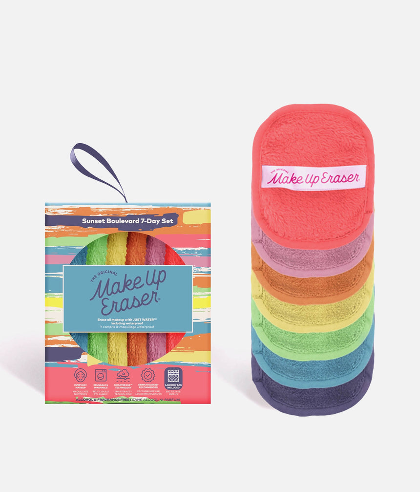 Sunset Boulevard MakeUp Eraser 7-Day Set with Laundry Bag