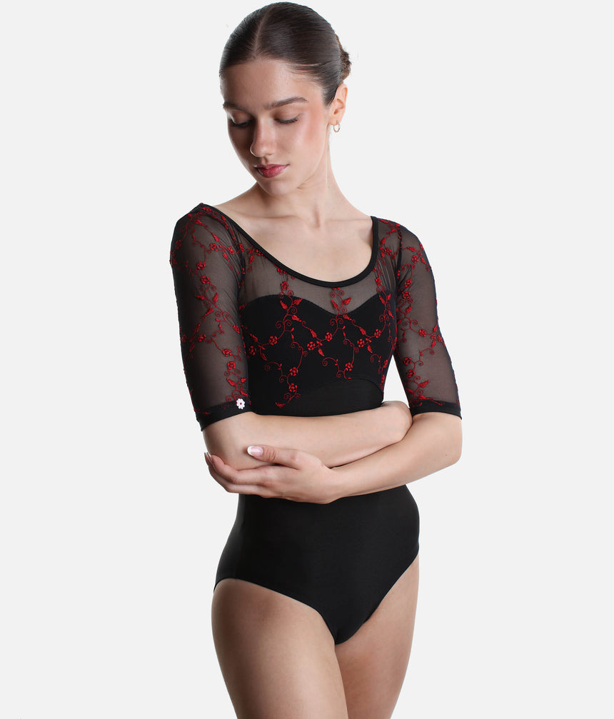 SVETLANA DI Nero • Luxury Embroidered Ballet Leotard, Icons Collection