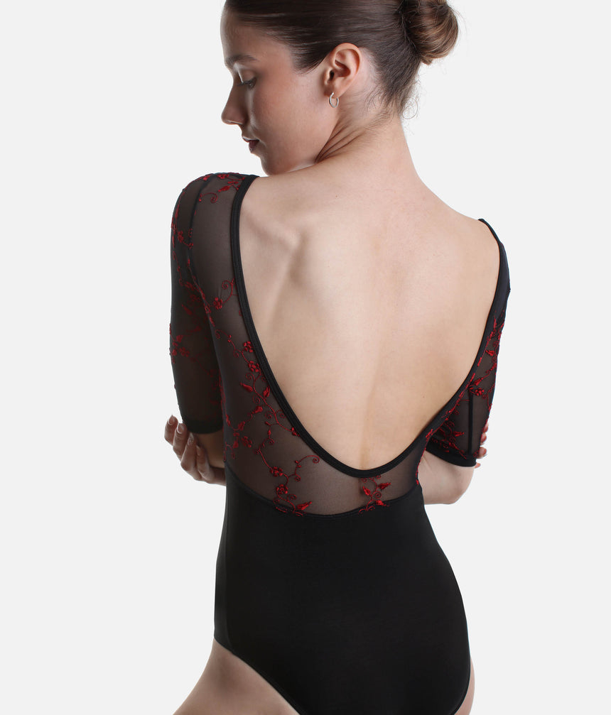 SVETLANA DI Nero • Luxury Embroidered Ballet Leotard, Icons Collection