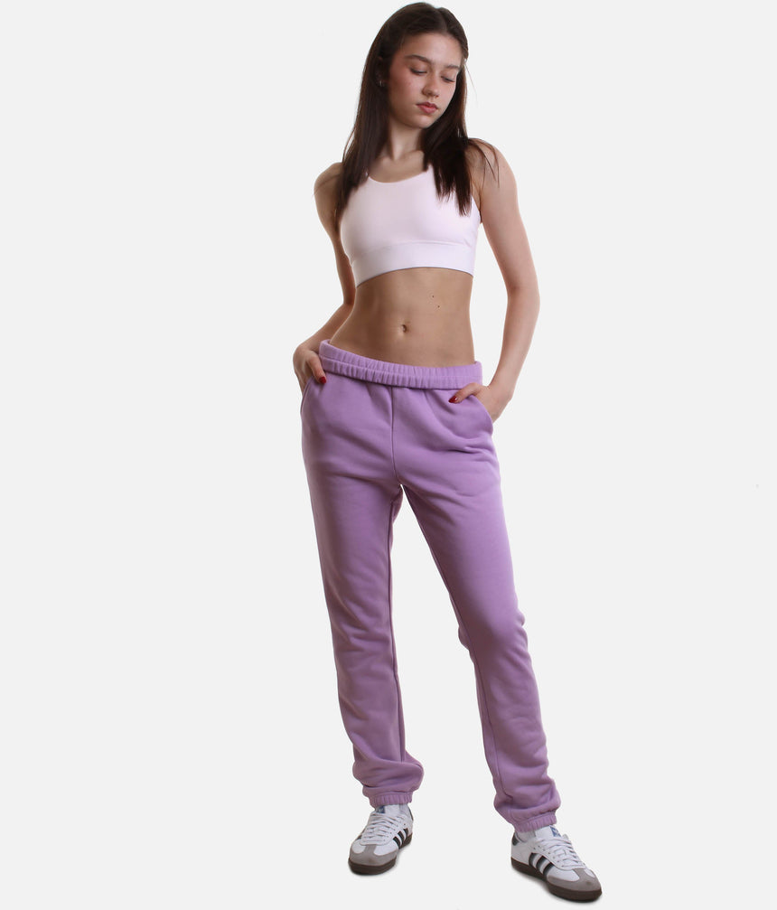 Rollover Waist Sweatpants – Oversized Cozy Fleece Joggers with Pockets
