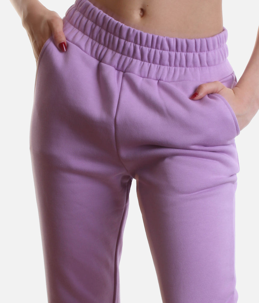 Rollover Waist Sweatpants – Oversized Cozy Fleece Joggers with Pockets