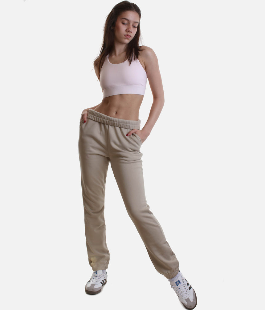 Rollover Waist Sweatpants – Oversized Cozy Fleece Joggers with Pockets