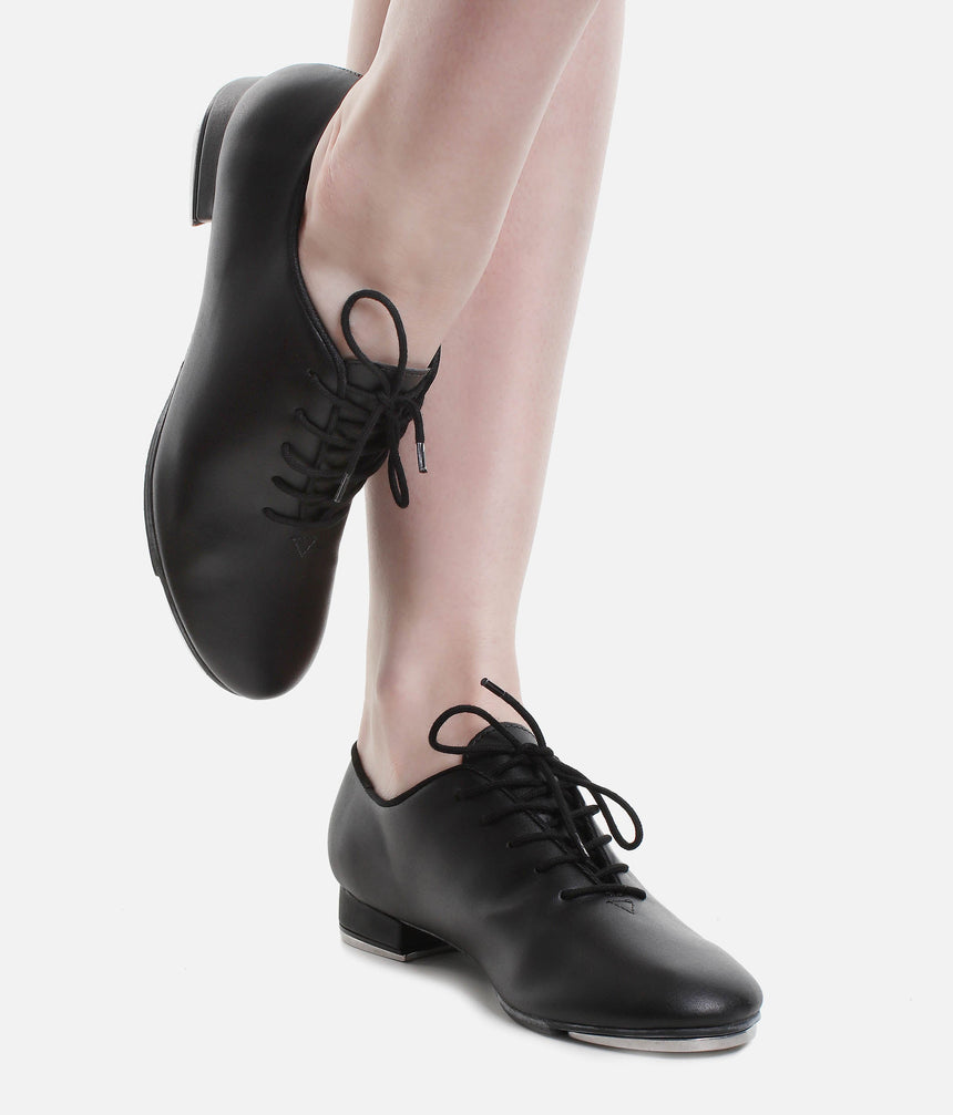 Oxford Style Vegan Black Tap Shoes, Student & Beginner Friendly - TA05