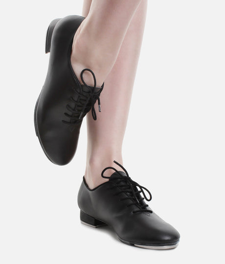 Oxford Style Vegan Black Tap Shoes, Student & Beginner Friendly - TA05