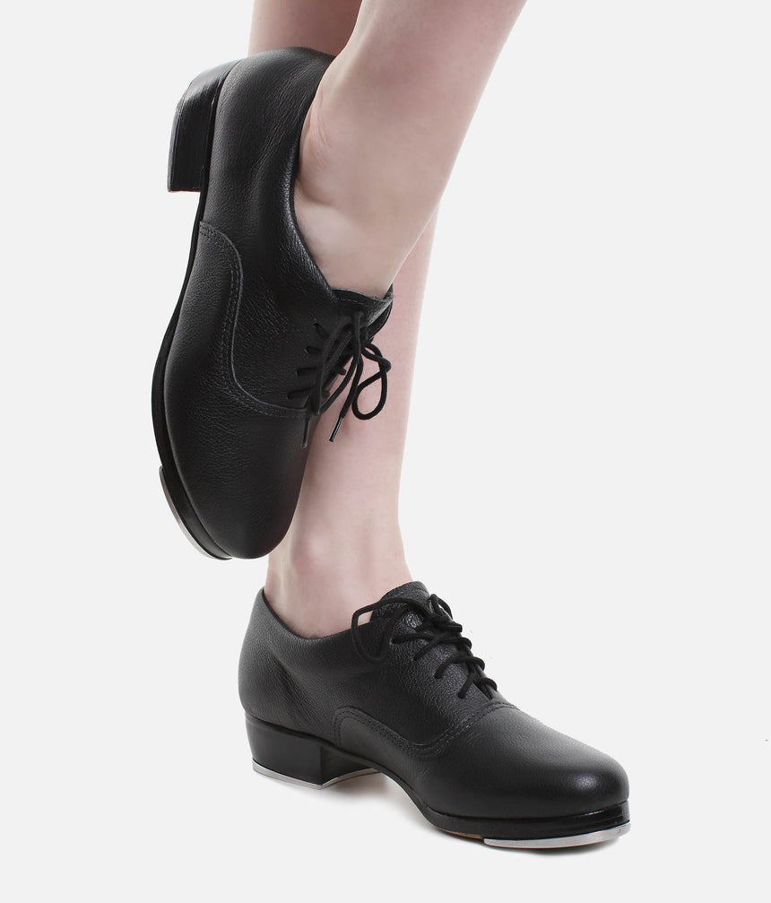 High-Performance Tap Shoes, Premium Leather, Cushioned Collar & Wood Heel - TA800