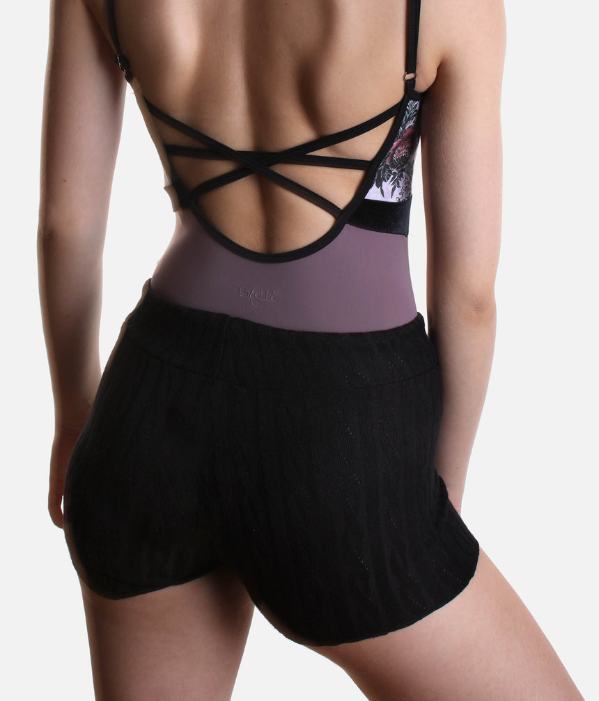 Thelma Knit Dance Shorts, High Waist Warm-Up for Ballet Dancers - DA5031