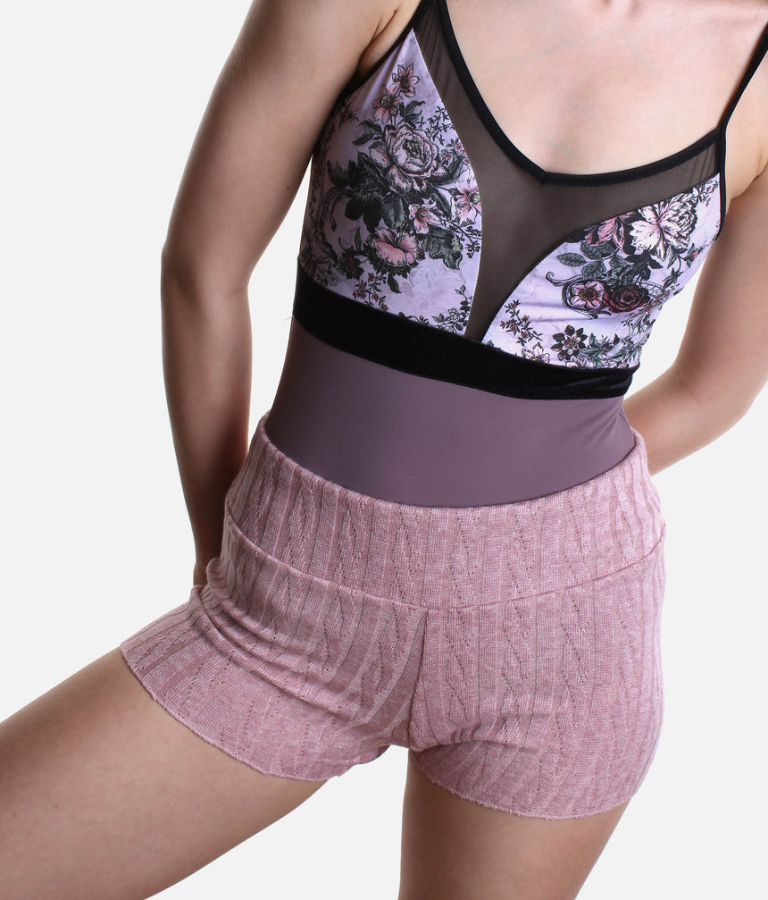 Thelma Knit Dance Shorts, High Waist Warm-Up for Ballet Dancers - DA5031