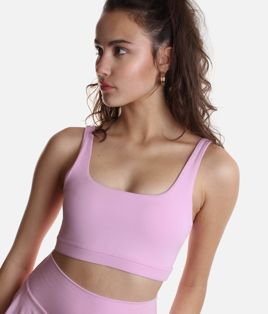 TONE BRA - Lightweight Low Impact Workout Bra, Square Neck & Removable Padding