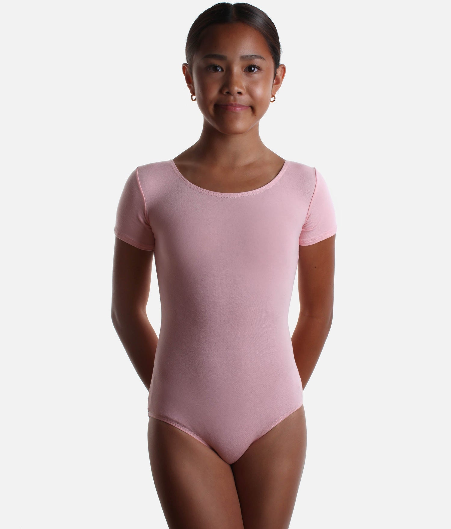 Girls Short Sleeved, Scoop Necked Leotard - PRIM