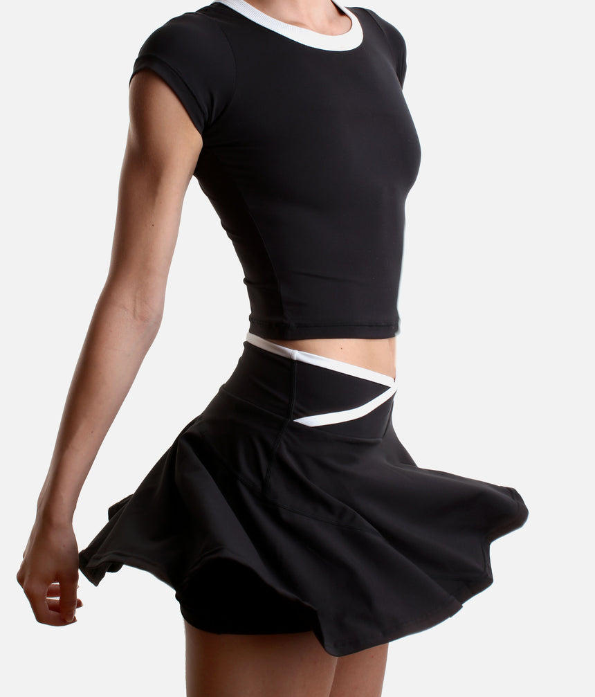 Hourglass Twirl Skort • Crisscross Skort with Pockets