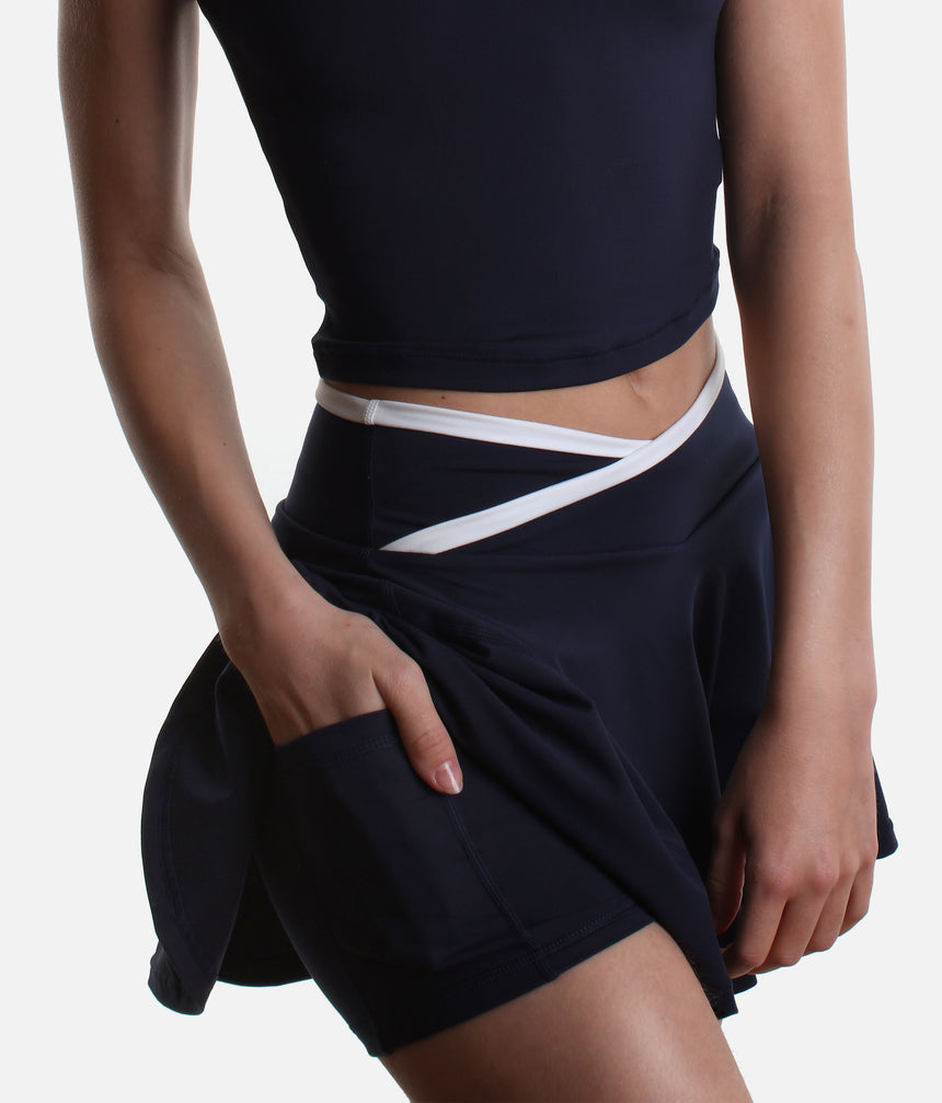 Hourglass Twirl Skort • Crisscross Skort with Pockets
