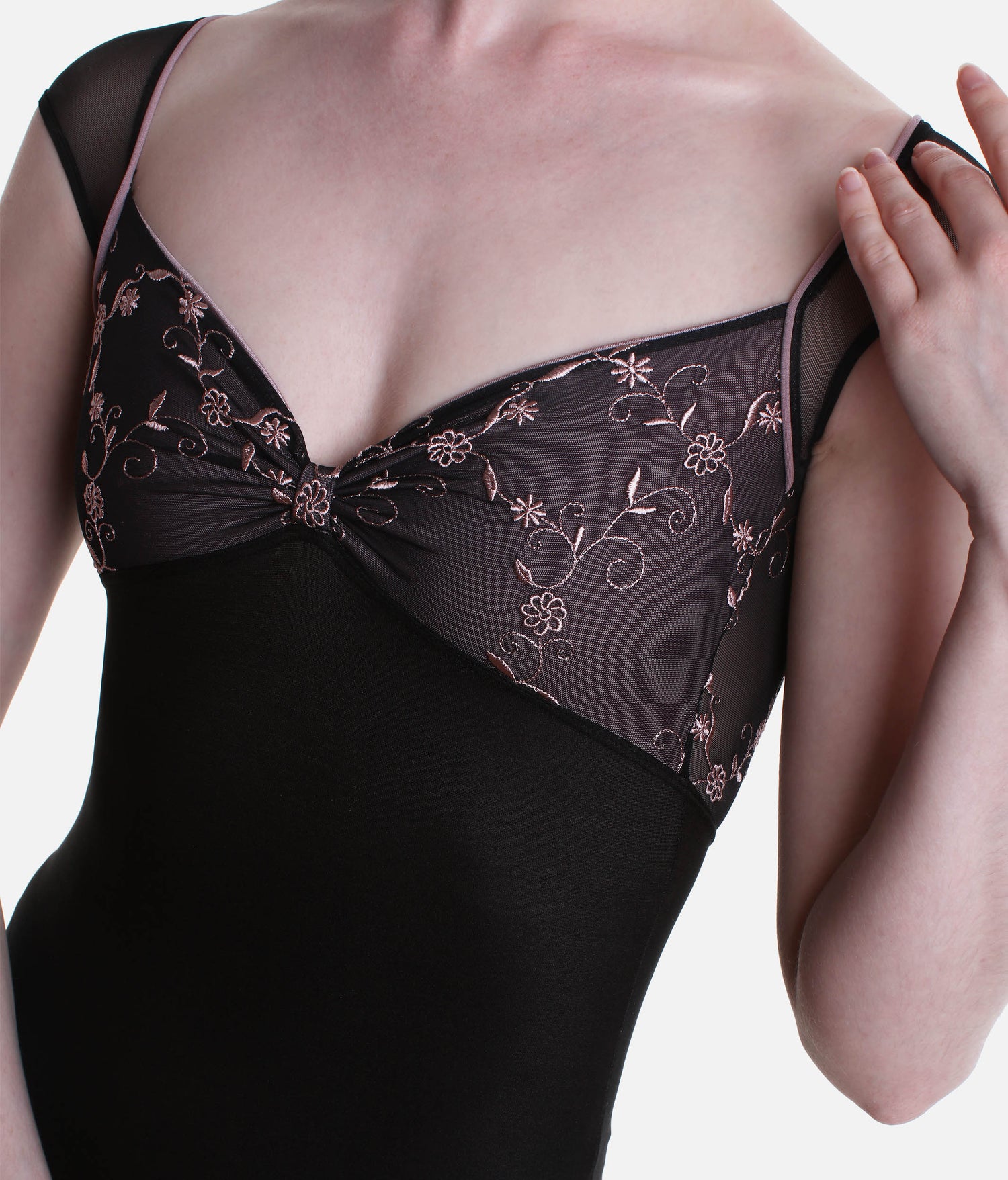 Cap Sleeve Leotard, Premium Balletwear with Tulle & Daisy Detail - VENERE CL