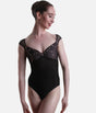 Cap Sleeve Leotard, Premium Balletwear with Tulle & Daisy Detail - VENERE CL