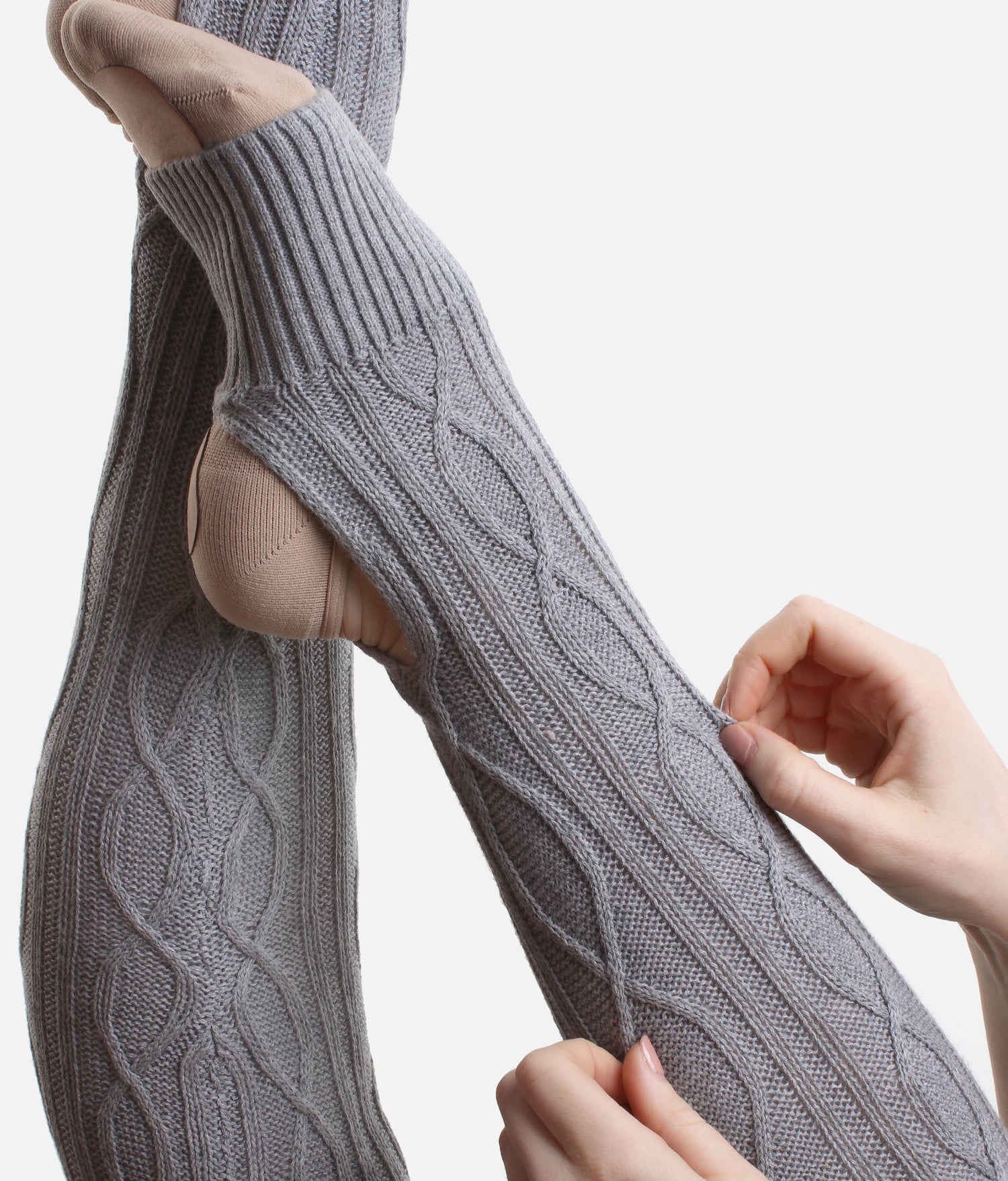 Elsa Knit Legwarmers, Thigh High Ballet Warmups for Dancers - W11002