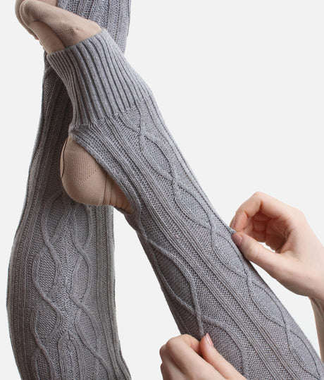 Elsa Knit Legwarmers, Thigh High Ballet Warmups for Dancers - W11002