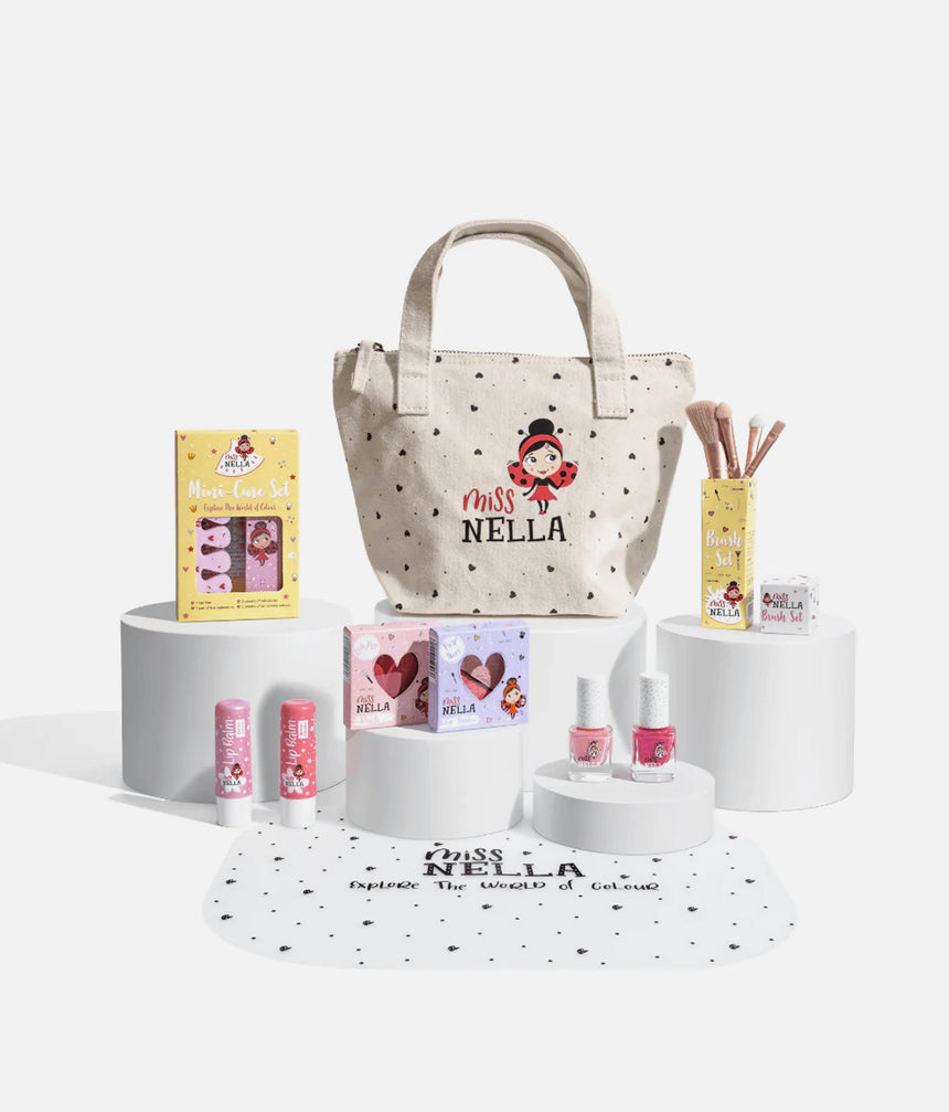 Bag of Wonders Gift Set, Tweens Non-Toxic Makeup & Nail Polish Kit