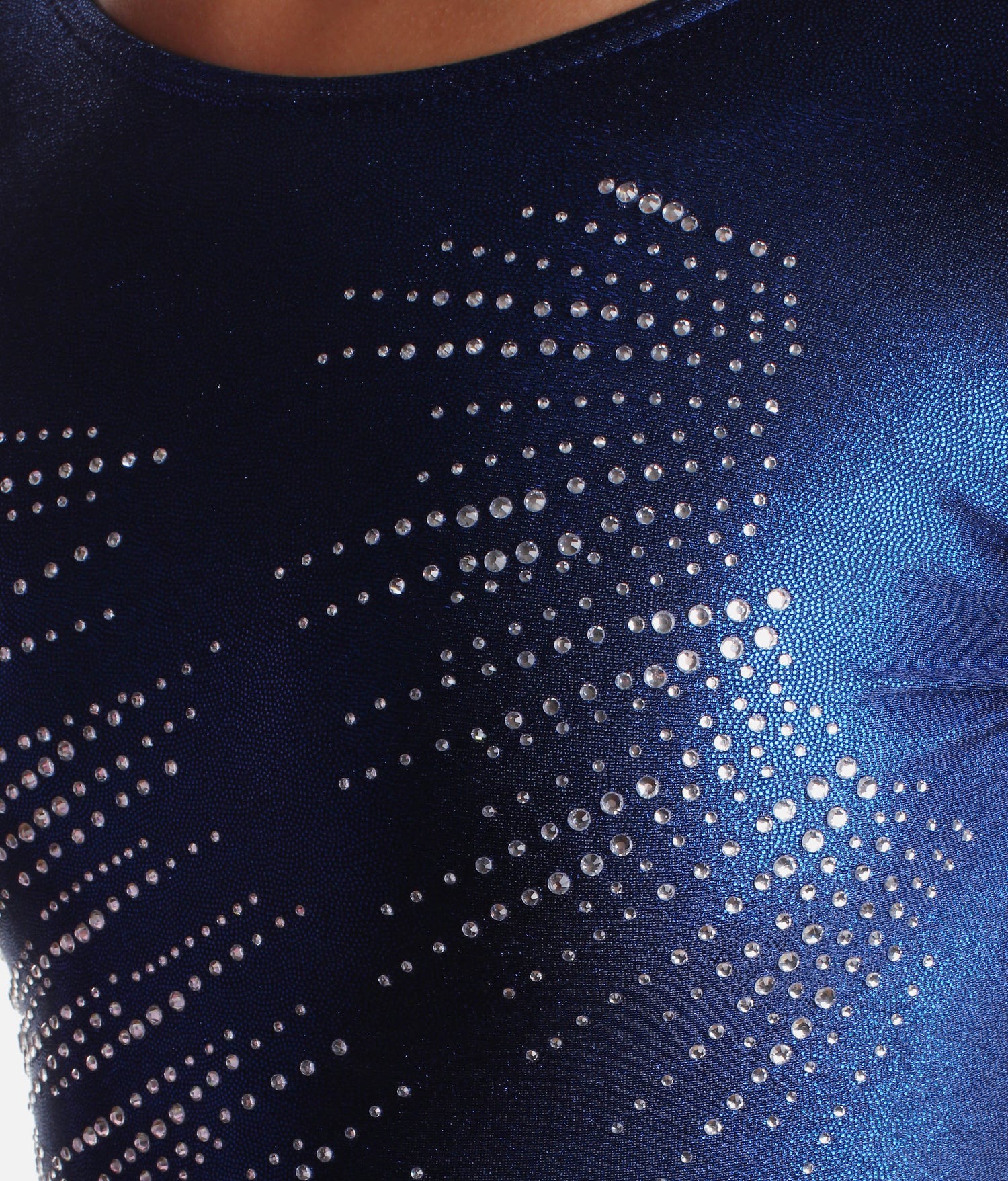 Girls Long Sleeve Gymnastics Leotard, Sparkly Sunbeam Crystal Design - Z102