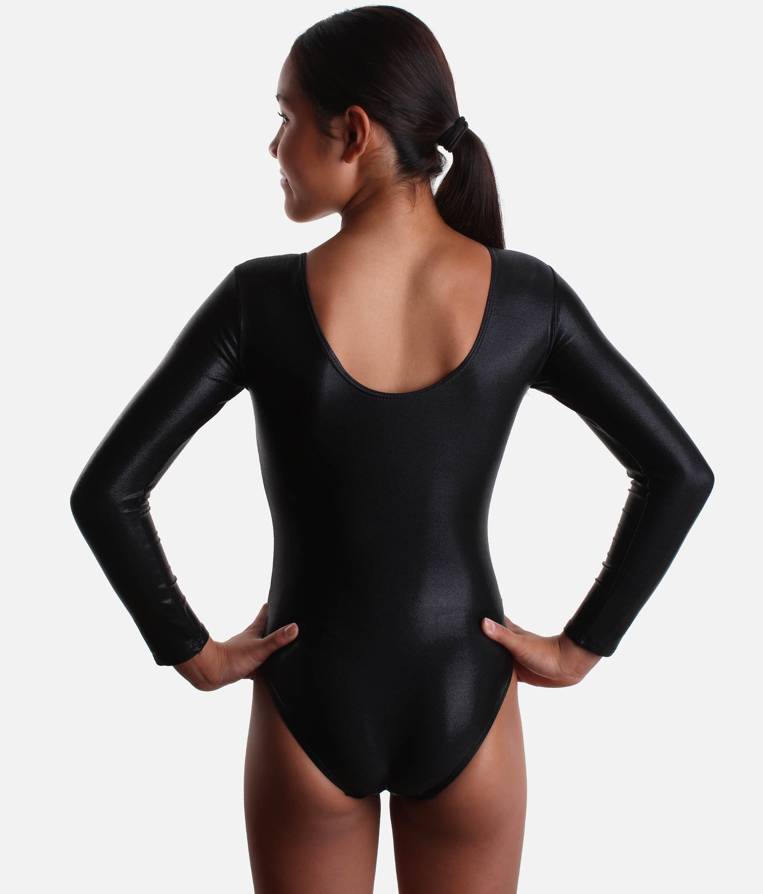 Girls Long Sleeve Gymnastics Leotard, Sparkly Sunbeam Crystal Design - Z102