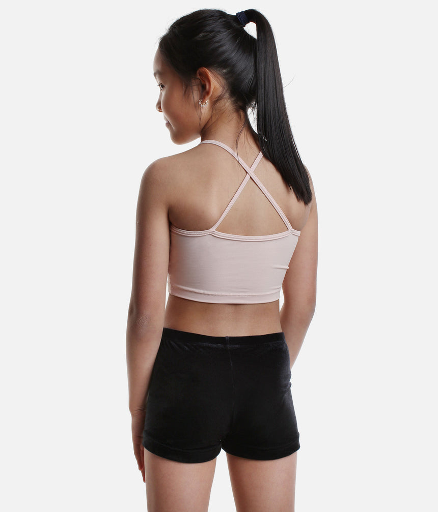 Girl's Hipster Gymnastics Shorts, Smooth Velour - Z2000