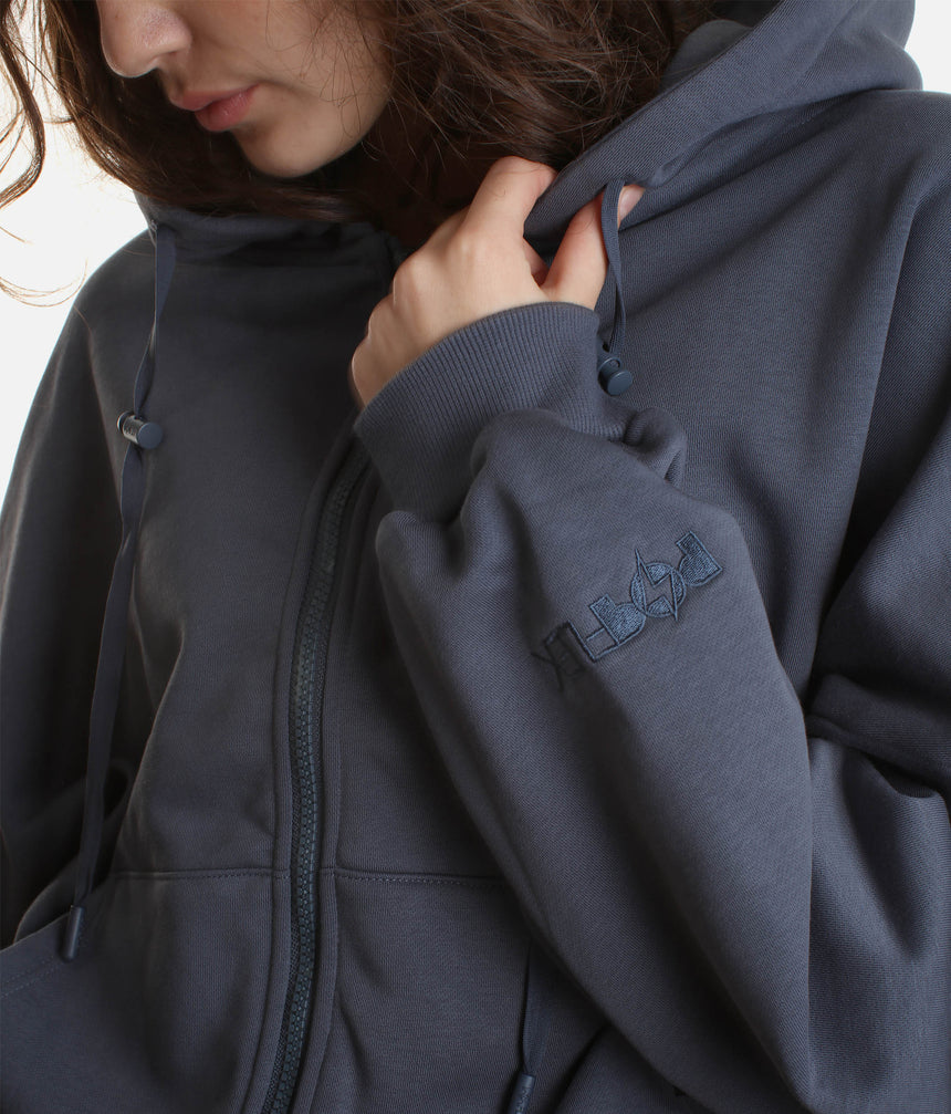 ZIP CLOUD HOODIE in Denim Blue – Soft, Stylish, and Snuggly
