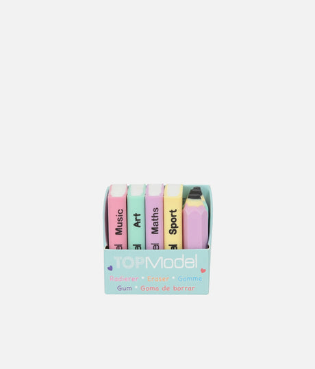 Eraser Set - Mini School Books & Pencils - 0011947