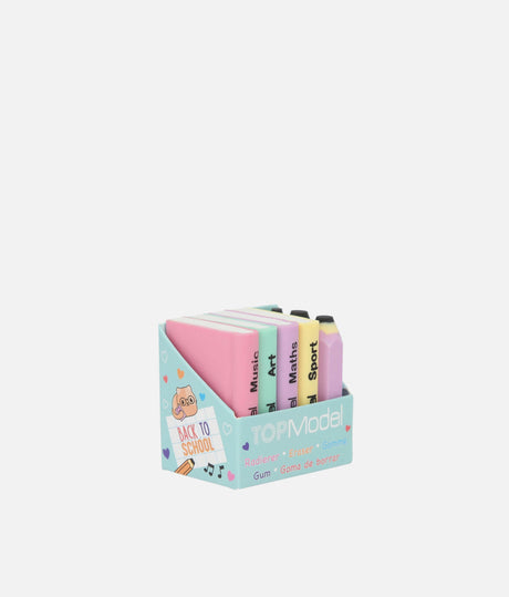 Eraser Set - Mini School Books & Pencils - 0011947