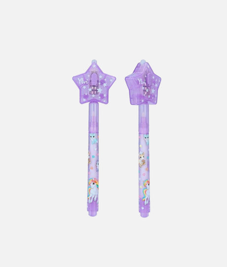 Invisible Ink Unicorn Pen for Secret Messages, Star LED Light - 0012098