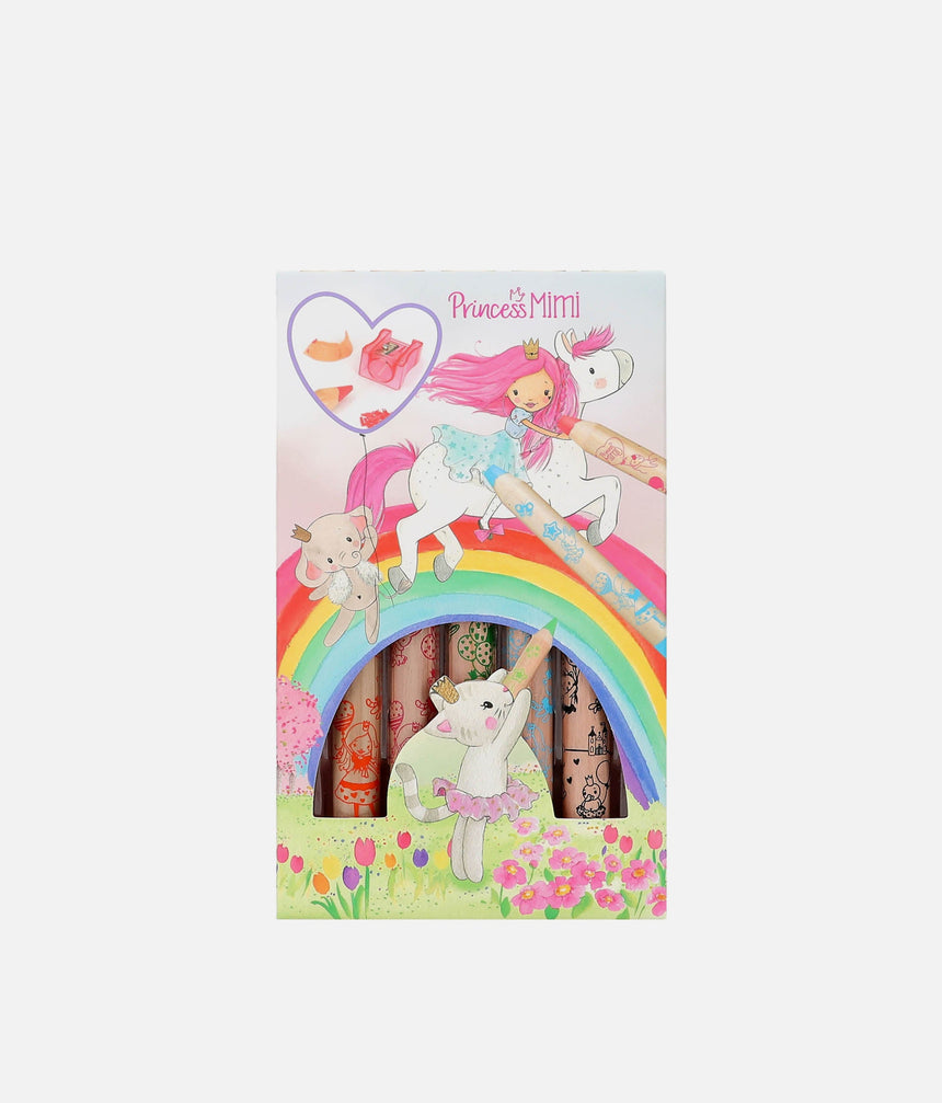 Princess Mimi Colouring Pencils & Sharpener