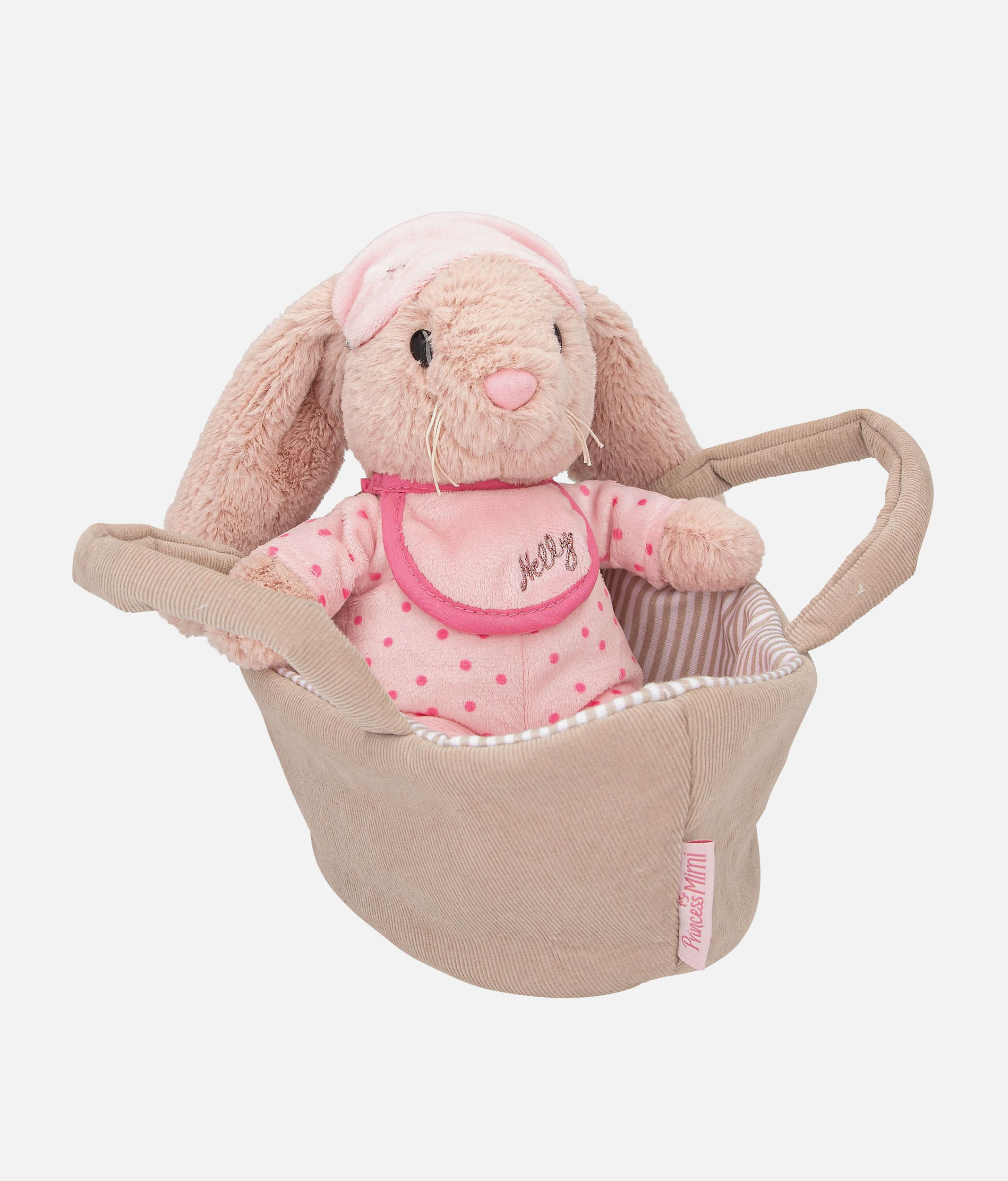 Princess Mimi Plush Bunny Nelly In Basket - 0012454