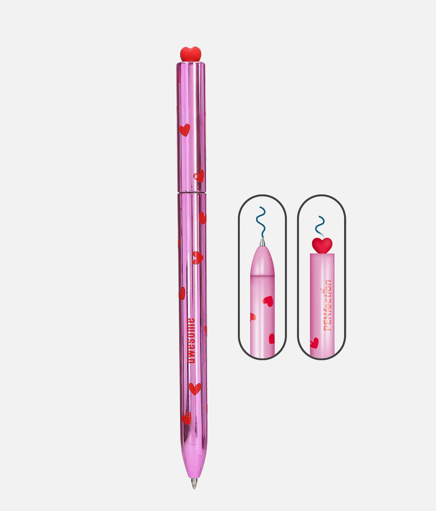 PENfection Twist Heart Gel Pen, Erasable Metallic Teen Stationery - 0012533