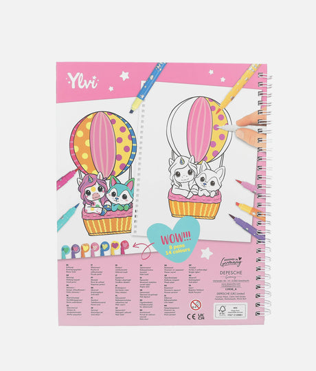 Ylvi Unicorn, Colouring Book With Pens - 0012930