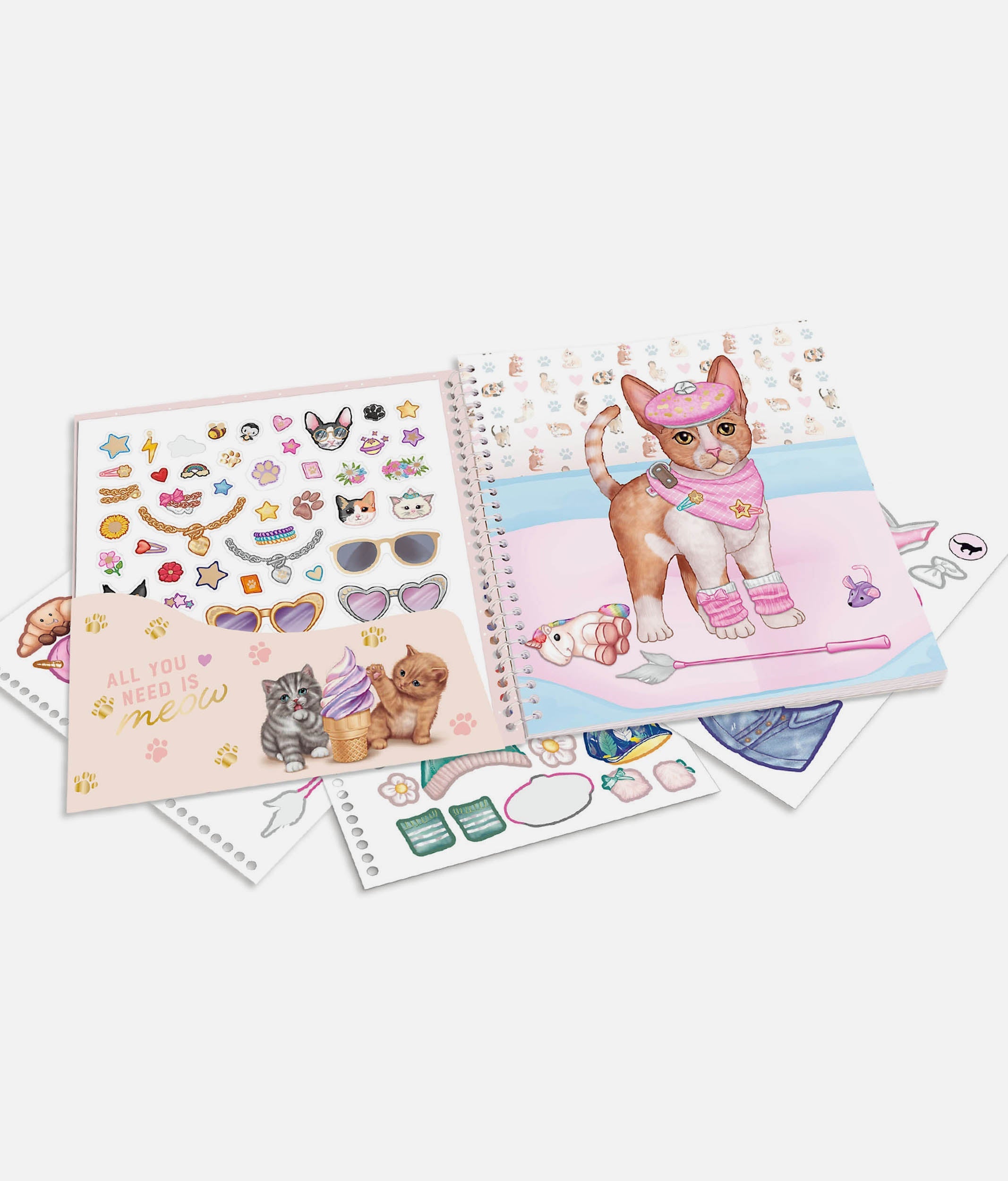 TOPModel Sticker Book, Dress Me Up KITTY - 0012965