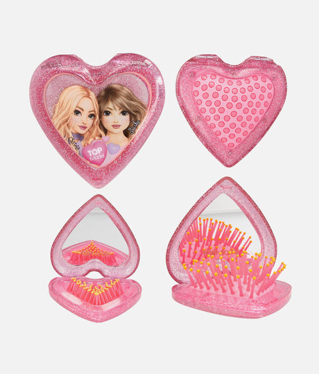 TOPModel Folding Hair Brush, Heart - 0013030