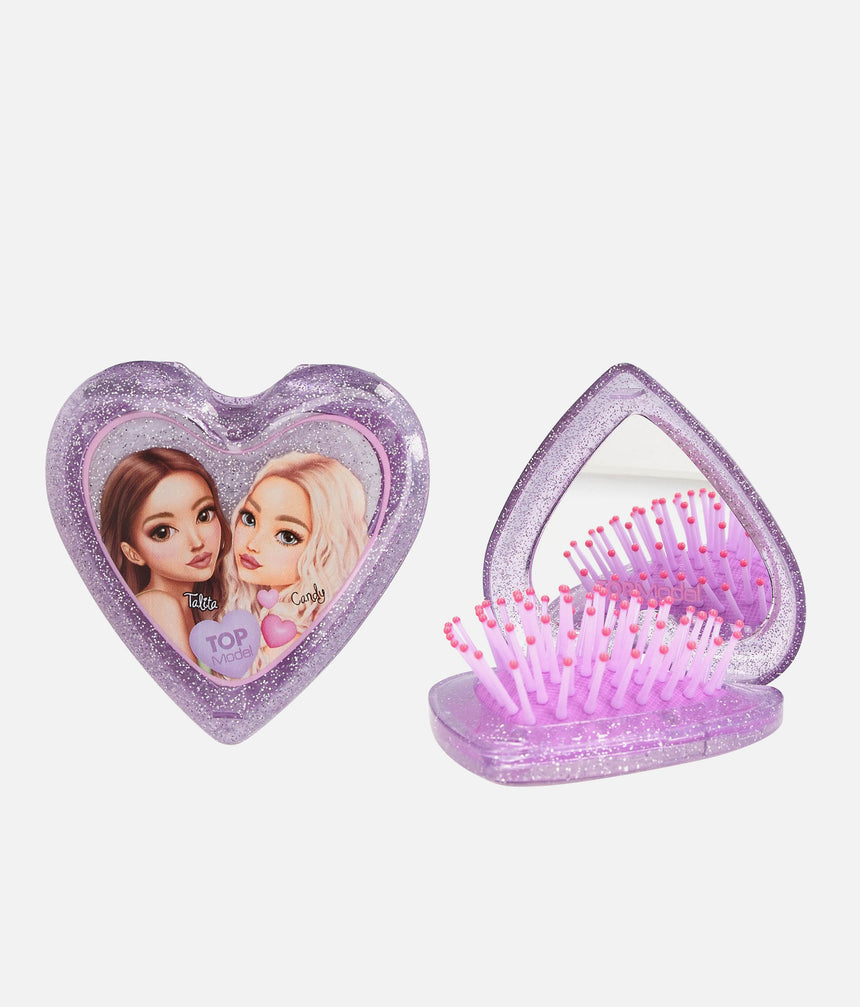 TOPModel Folding Hair Brush, Heart - 0013030