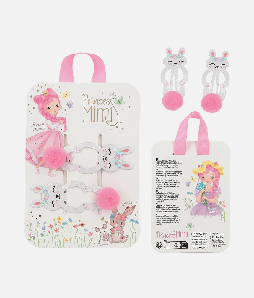 Princess Mimi Hair Clips With POMPOM - 0013050