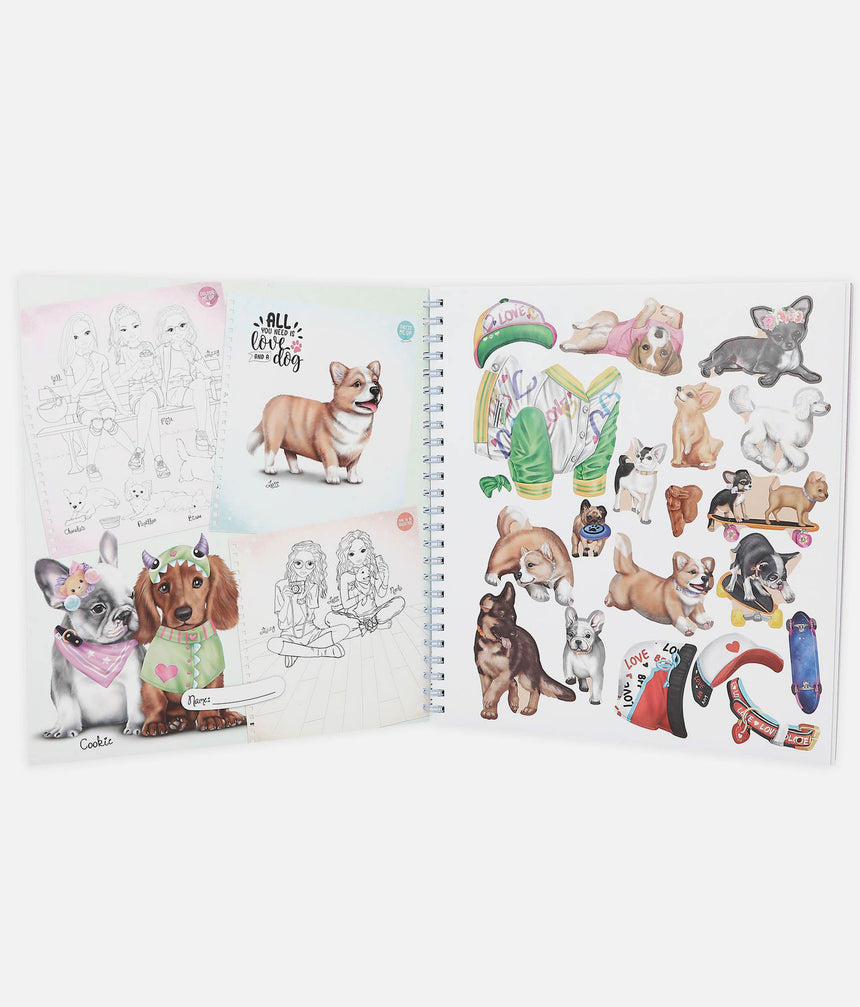 TOPModel Colouring & Sticker Book, Doggy - 0013218