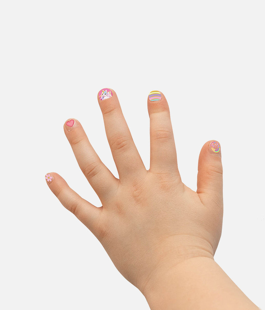 Ylvi Unicorn Fingernail Stickers, Fun & Easy Nail Art - 0013258