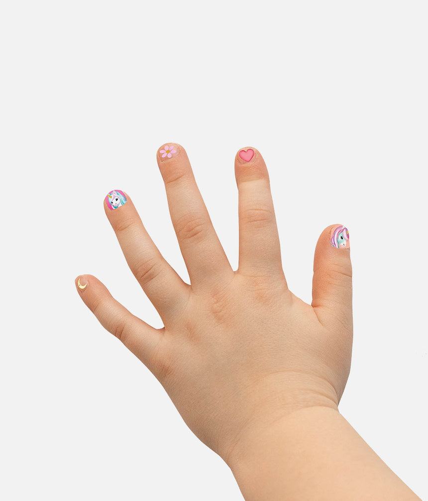 Ylvi Unicorn Fingernail Stickers, Fun & Easy Nail Art - 0013258