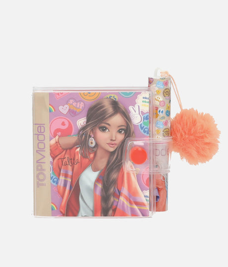 TOPModel Mini Notebook With Ballpen & Cute Pom-Pom - 0013422