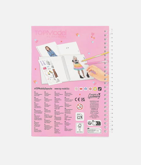 TOPModel Pocket Colouring Book, Cool designs in a handy format - 0013444
