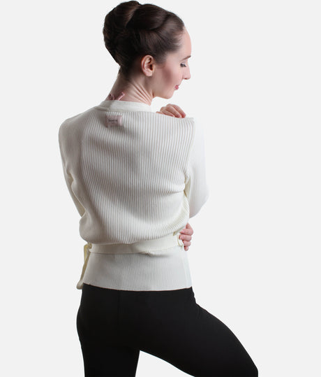 Premium Rib Knit Ballet Wrap with Tie Closure - S0757