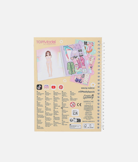 TOPModel Dress Me Up Sticker Book, 32 Pages + 7 Sticker Sheets - 0013742