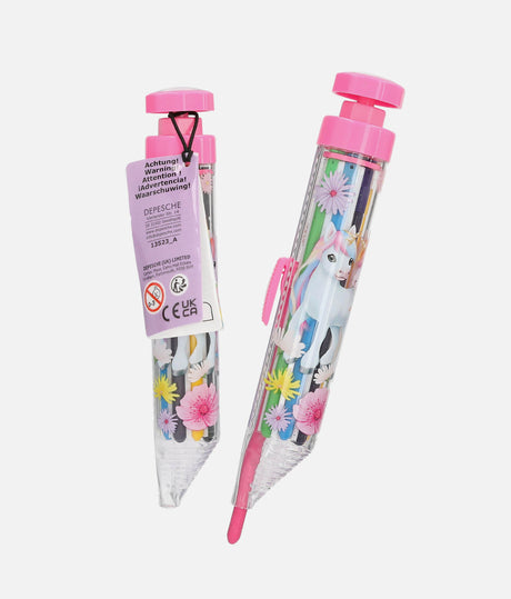 Ylvi Unicorn Twist Crayon, 8-Colour Twist-Up Wax Pen for Kids - 0013523